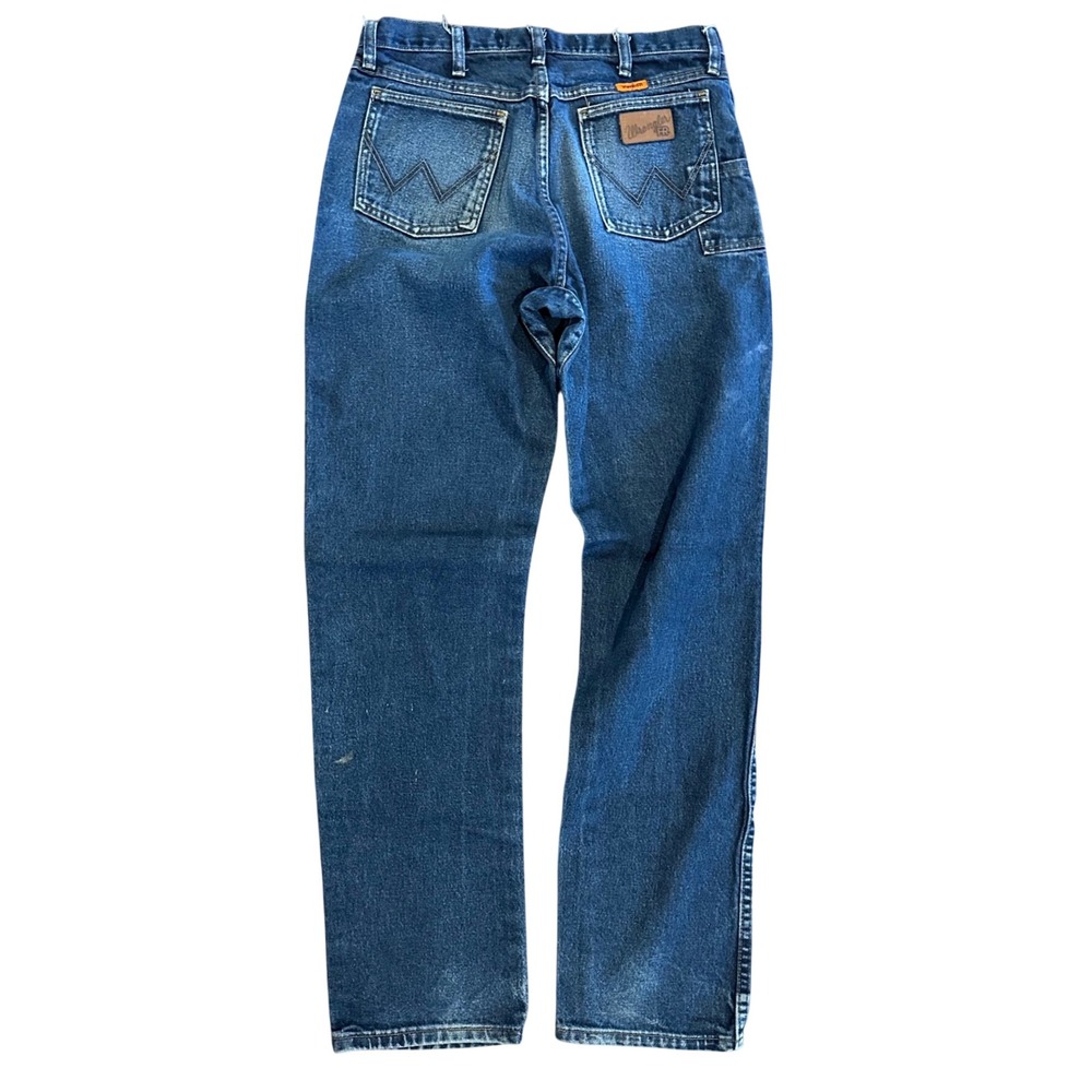 Wrangler FR Flame Resistant Relaxed Fit Jeans Mens 33x34 Dark Wash CAT2 2112